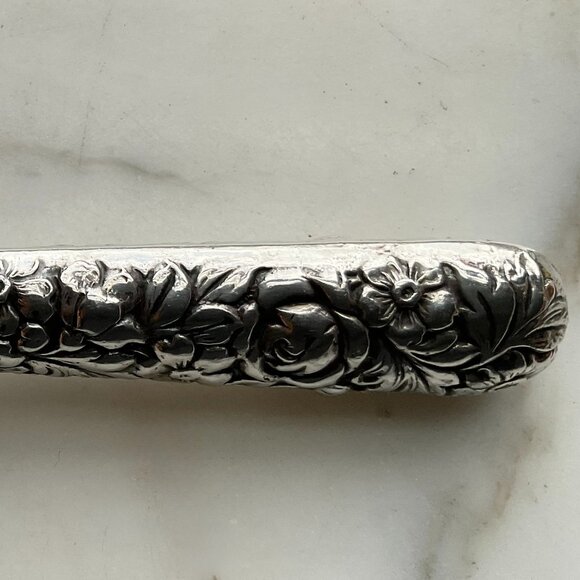 Sterling Silver Repousse Bottle Opener Vintage 6 1/8" - Picture 5 of 9